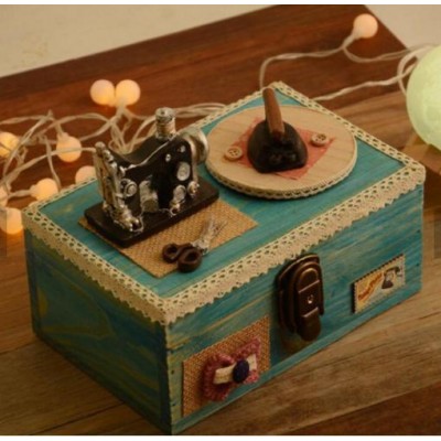 Pastoral wind Sewing machine model music box